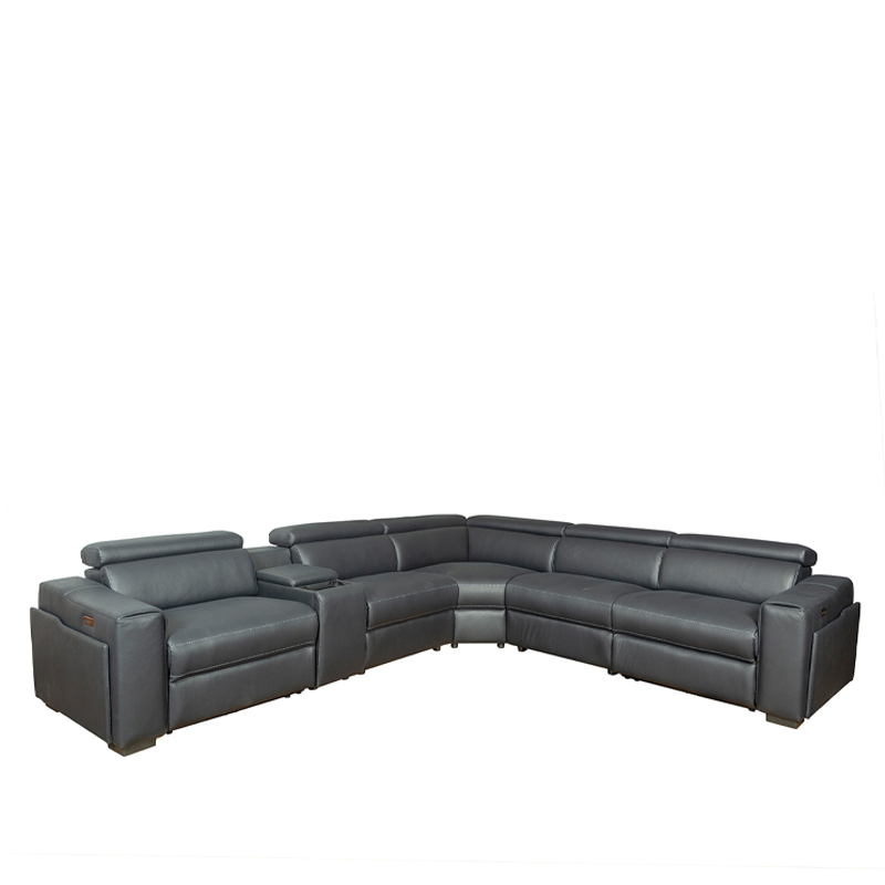 Power Reclining Sectional Sofa with Storage Console & Bluetooth Speaker