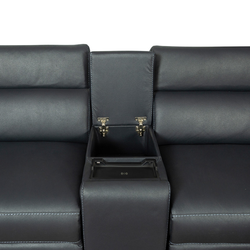 Power Reclining Sectional Sofa with Storage Console & Bluetooth Speaker