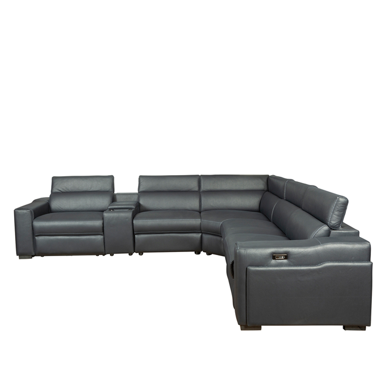Power Reclining Sectional Sofa with Storage Console & Bluetooth Speaker