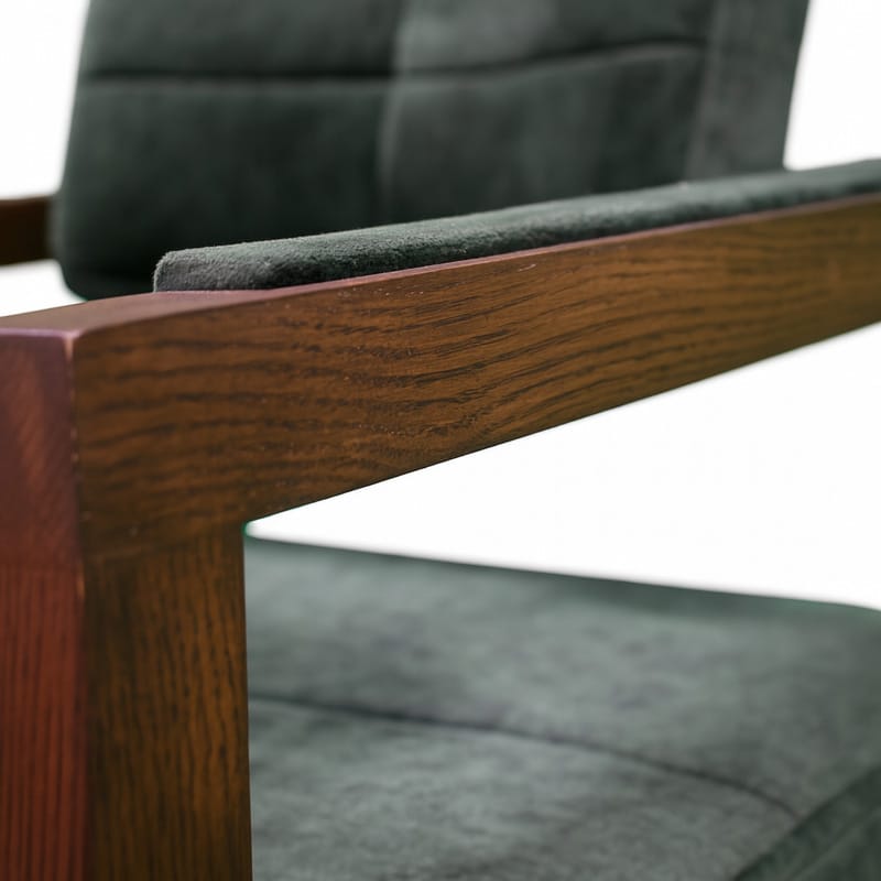 Solid Wood Dining Chair with Upholstered Seat & Back | CH034