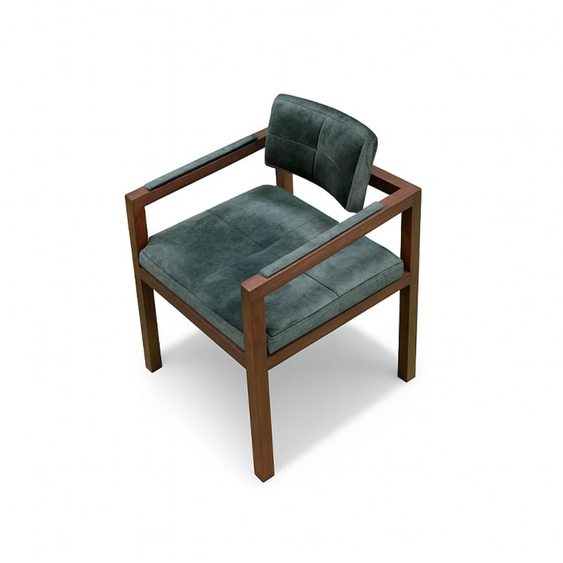 Solid Wood Dining Chair with Upholstered Seat & Back | CH034