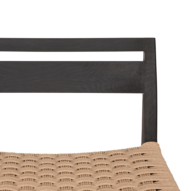 Solid Wood Woven Bar Chair