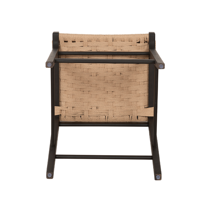 Solid Wood Woven Bar Chair