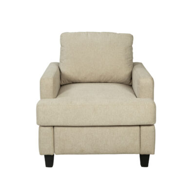 Beige Fabric Upholstered Armchair