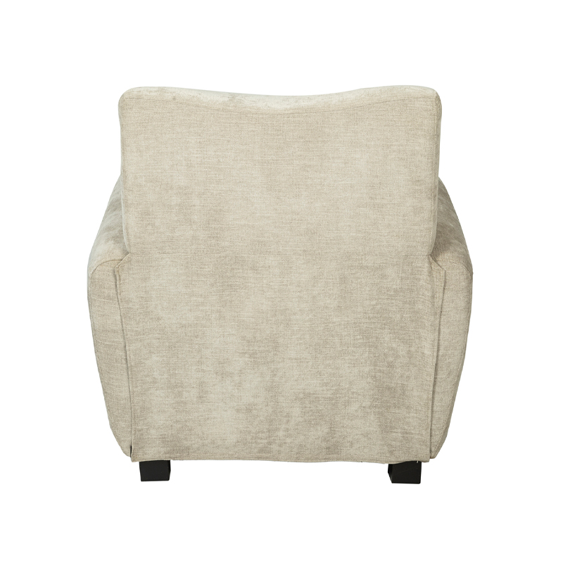 Beige Fabric Upholstered Rolled Armchair | TC007
