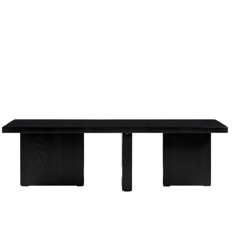 Black Rectangular Panel Base Coffee Table | CF087