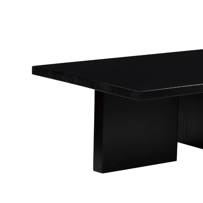 Black Rectangular Panel Base Coffee Table | CF087
