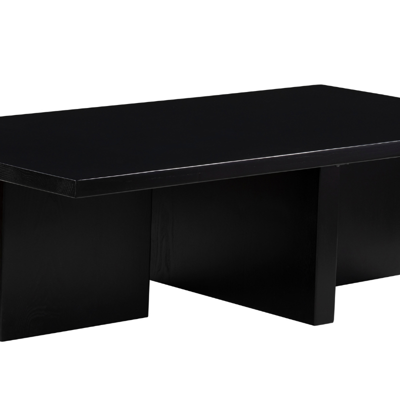 Black Rectangular Panel Base Coffee Table | CF087