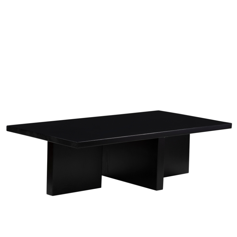 Black Rectangular Panel Base Coffee Table | CF087