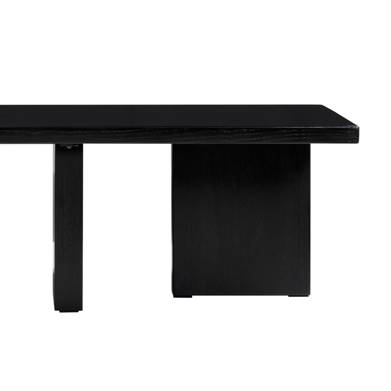 Black Rectangular Panel Base Coffee Table | CF087