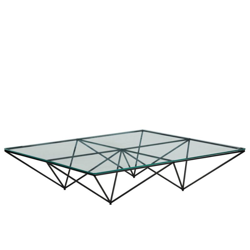 Geometric Wireframe Glass Coffee Table | CF086