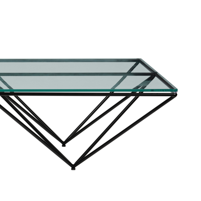 Geometric Wireframe Glass Coffee Table | CF086