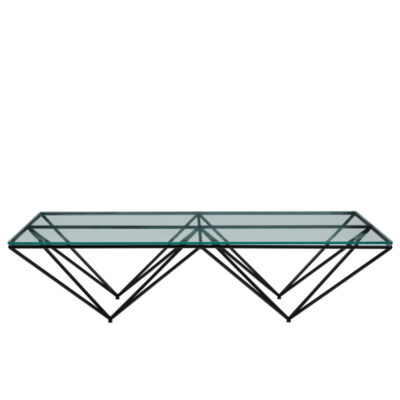 Geometric Wireframe Glass Coffee Table | CF086