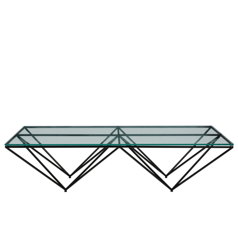 Geometric Wireframe Glass Coffee Table | CF086