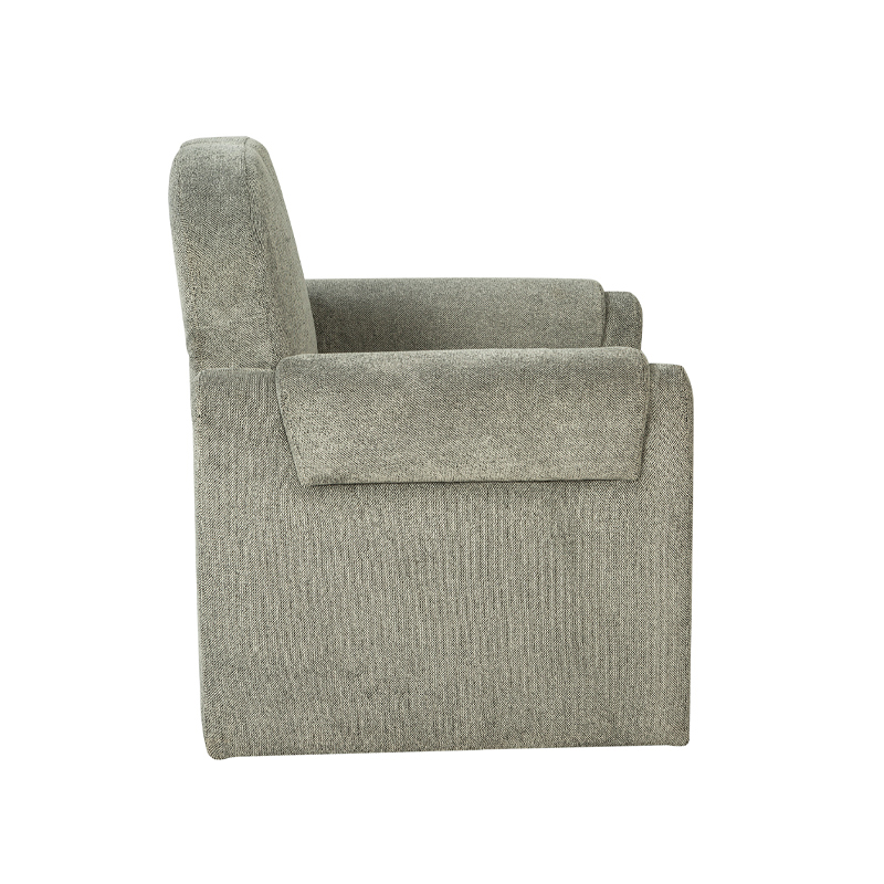 Grey Textured Fabric Upholstered Panel Armchair | TC009