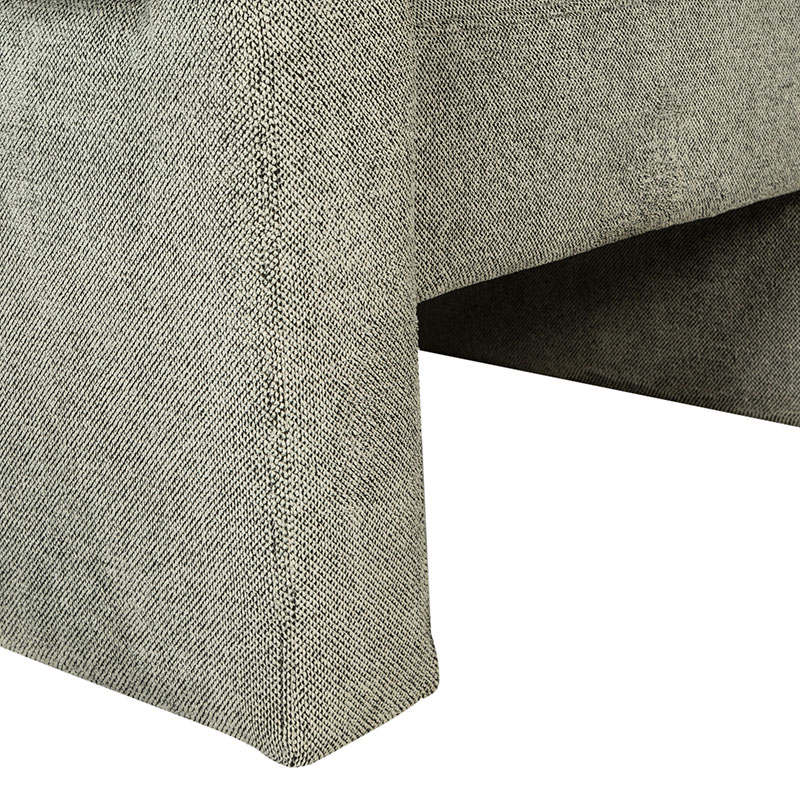 Grey Textured Fabric Upholstered Panel Armchair | TC009