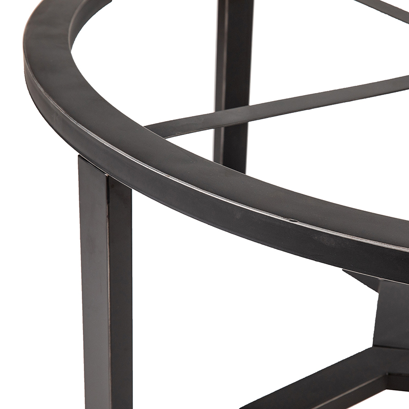 Marble Round Coffee Table with Geometric Metal | CF081