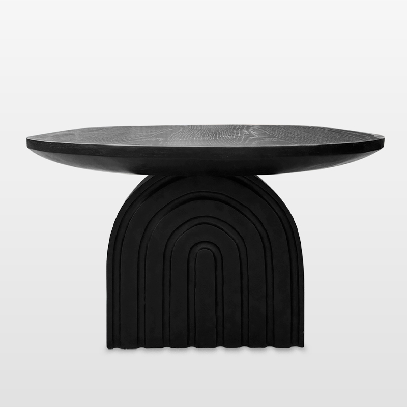 Oval Wooden Coffee Table with Double Arch Base | CF038