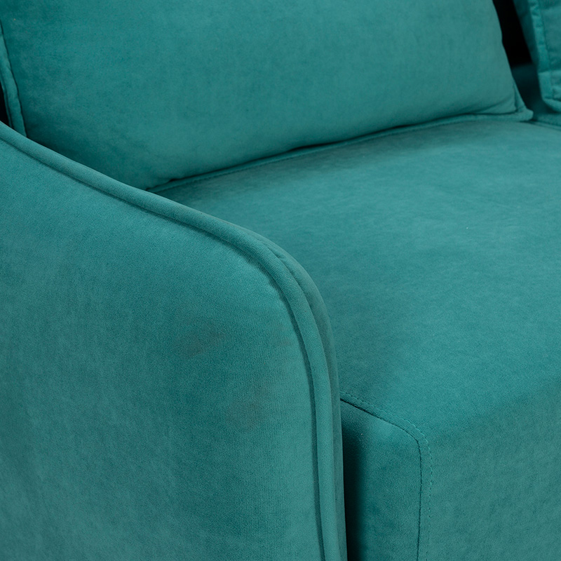 Teal Green Upholstered 3-Seater Sofa with Gold Legs | TSF006B