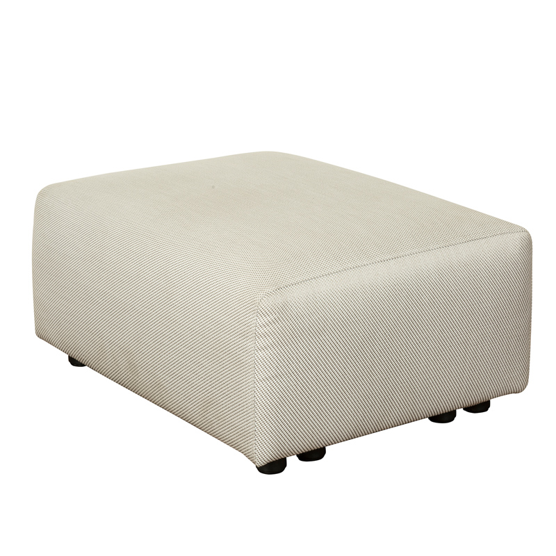 Textured Fabric Square Upholstered Ottoman | TOT005