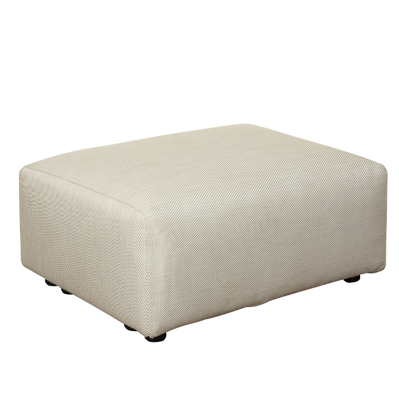 Textured Fabric Square Upholstered Ottoman | TOT005