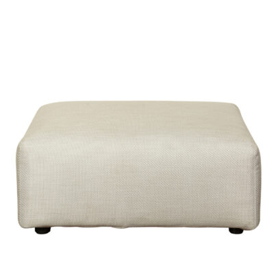 Textured Fabric Square Upholstered Ottoman