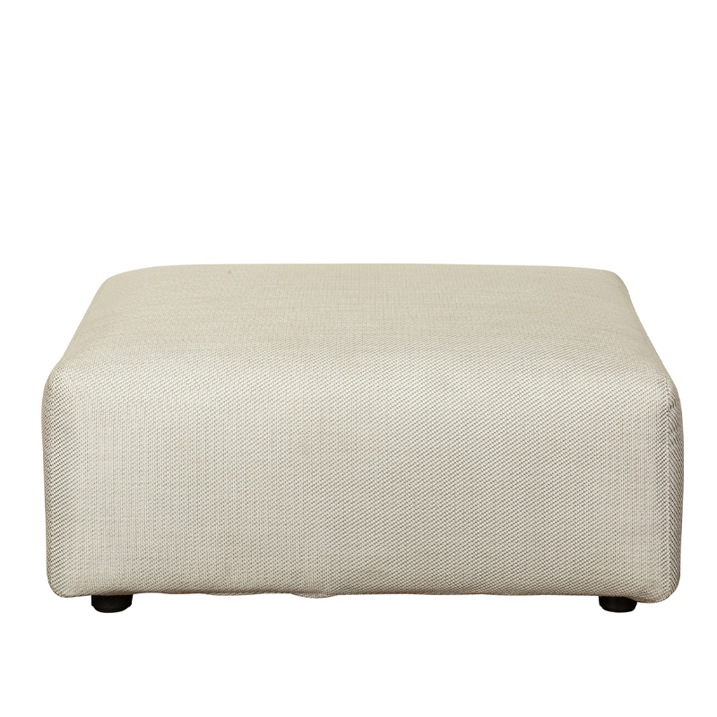 Textured Fabric Square Upholstered Ottoman | TOT005