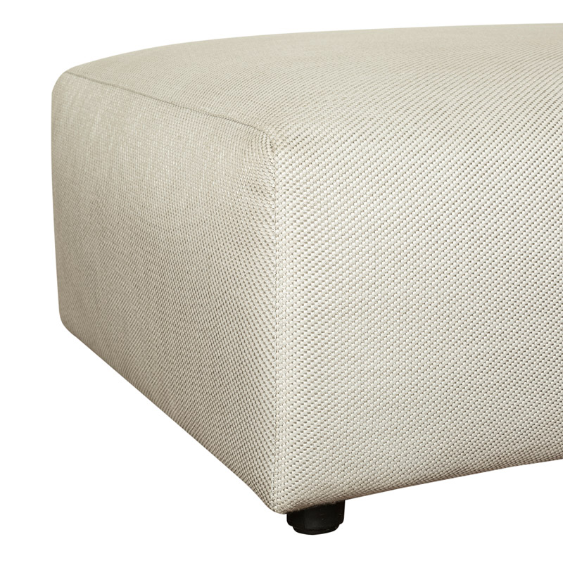 Textured Fabric Square Upholstered Ottoman | TOT005