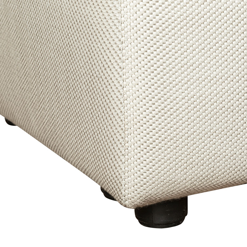 Textured Fabric Square Upholstered Ottoman | TOT005
