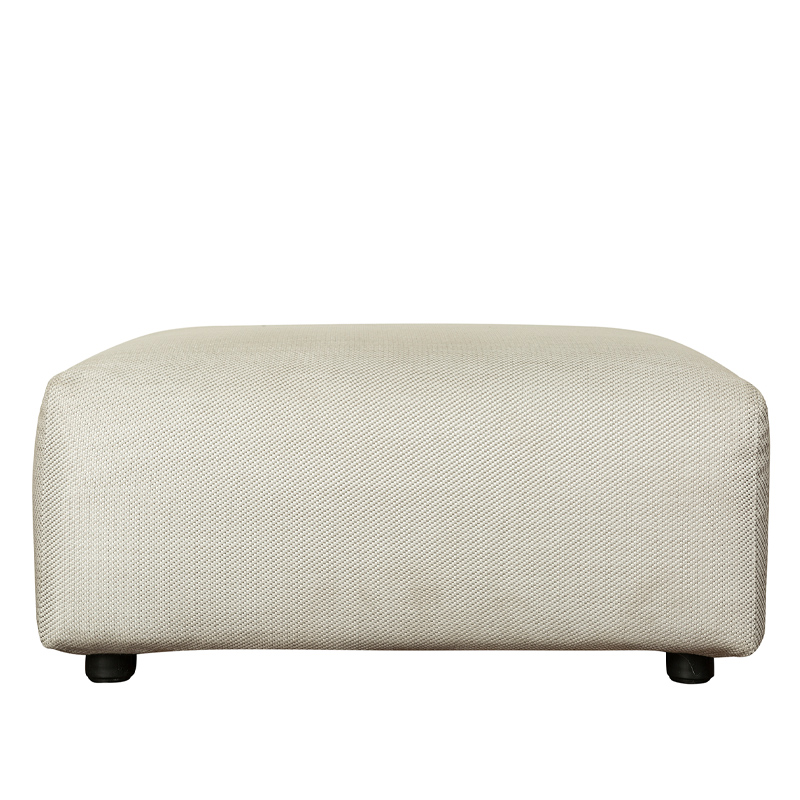 Textured Fabric Square Upholstered Ottoman | TOT005