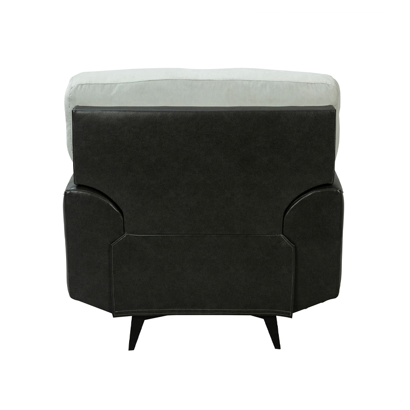 Two-Tone Grey and Black Armchair with Wide Arms | TC038