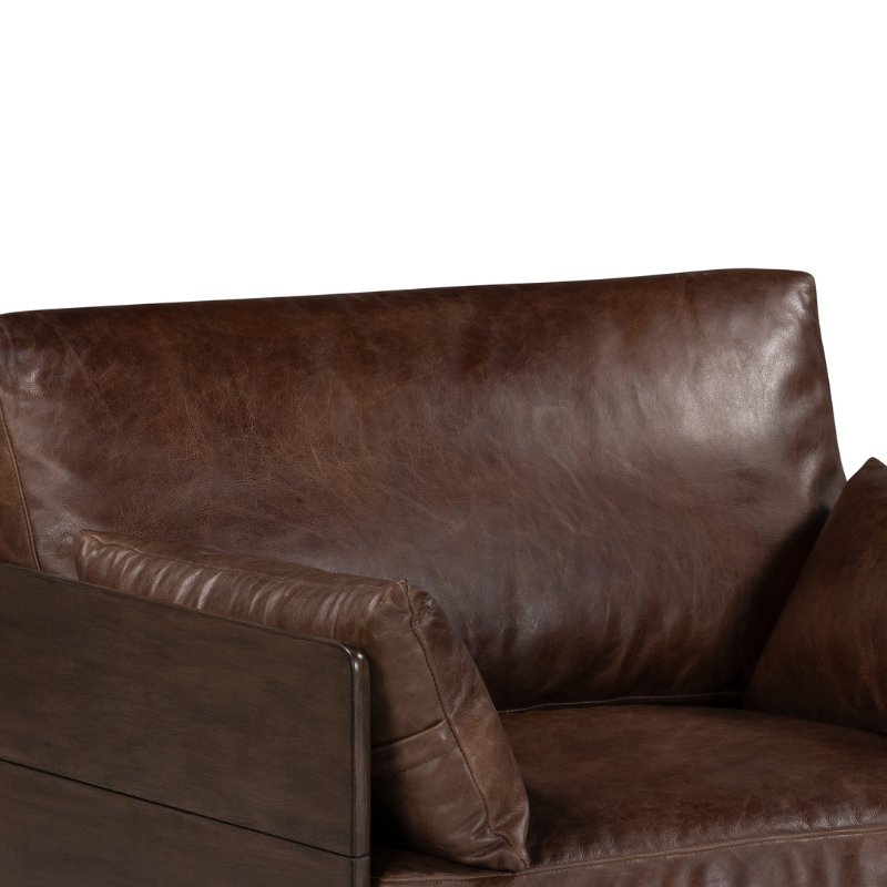 Vintage Brown Leather Armchair | TC042