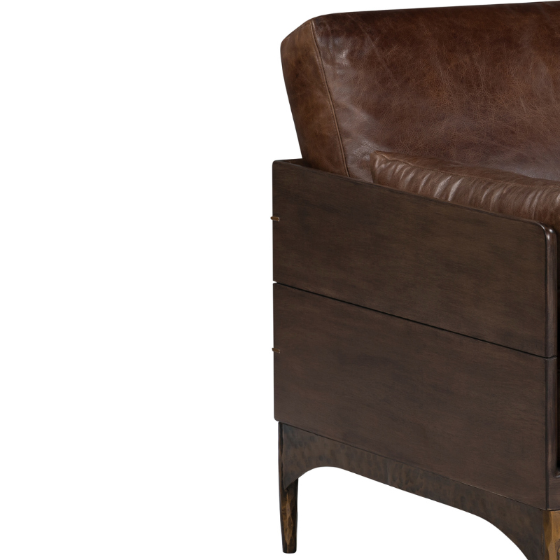 Vintage Brown Leather Armchair | TC042