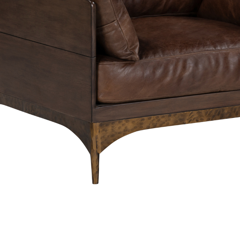 Vintage Brown Leather Armchair | TC042