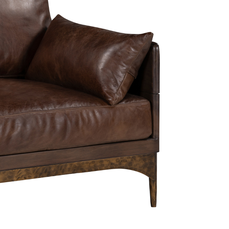 Vintage Brown Leather Armchair | TC042