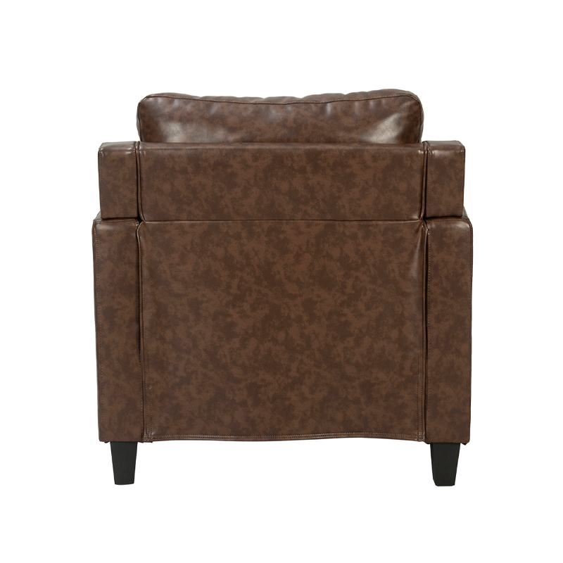 Vintage Brown Upholstered Armchair | TC005