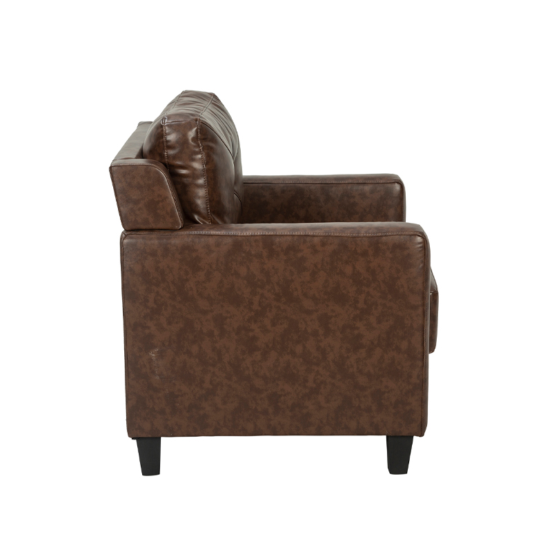 Vintage Brown Upholstered Armchair | TC005