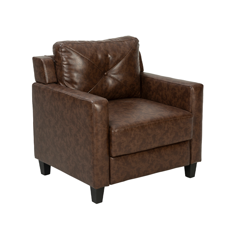 Vintage Brown Upholstered Armchair | TC005