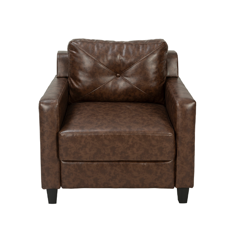 Vintage Brown Upholstered Armchair | TC005